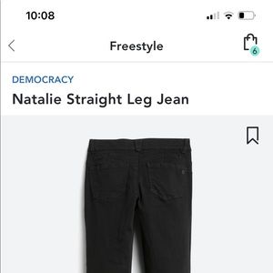 Stitch Fix Democracy Natalie Straight Colored Jean Black Size 10.